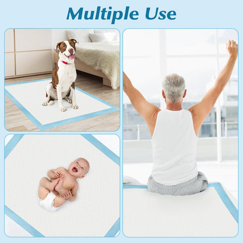 Wowflash 30 36, 50 Count Super Absorbency Disposable Leakproof Underpads with Quick Drying for Baby, Adults, Puppy, Dog