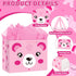 Peconal 1st 2nd 3rd Pink Bear Gift Bag for Baby Shower Pink Bear Baby Shower Birthday Gift Wrapping Paper Bag