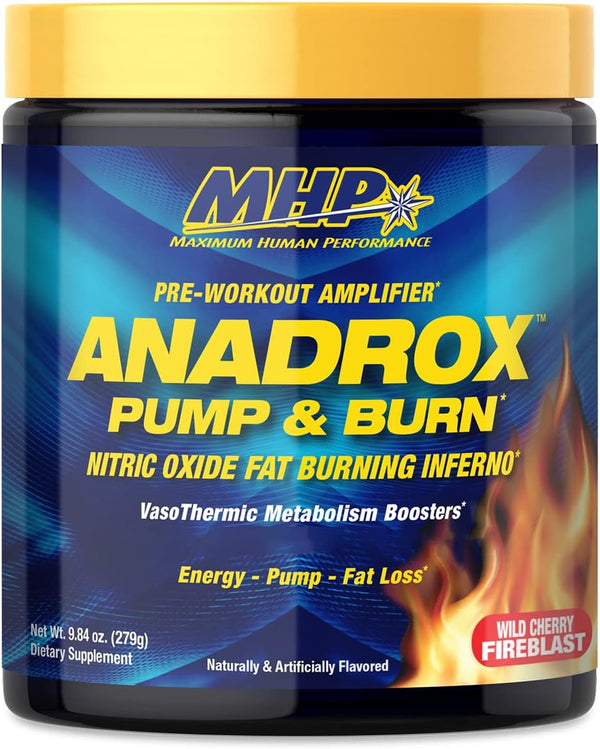 Maximum Human Performance Mhp Anadrox Pre-Workout: Nitric Oxide, Energy, Pumps, Wild Cherry