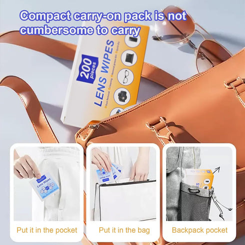 xflyxin packed (200 Lens Wipes for Eyeglasses,Eyeglass erasers are separatelyGlasses cleaner for cleaning glasses