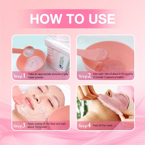 Professional Jelly Mask for Facials - Natural Gel Face Mask Powder for Moisturizing & Hydrating Skin Care (23 Fl Oz)