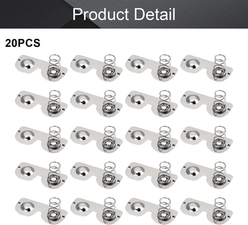Fielect 20Pcs AA Battery Spring Plate Positive Negative Conversion Spring Contact Nickeling Plate