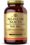 Solgar No-Flush Niacin 500 mg - 250 Vegetable Capsules - Cardiovascular Support - Vegan, Gluten Free
