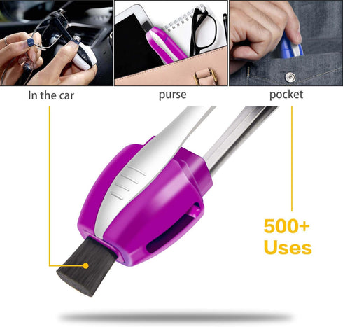 HDWY 3pcs Eyeglass Cleaner, Portable Glasses Cleaner Kit for Daily Maintenance & Travel, Sturdy Microfiber Brush