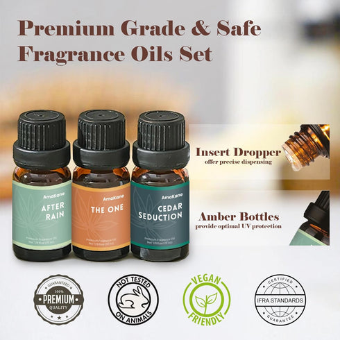 Hotel Collection Diffuser Oil Set - Fragrance Oil for Candle Making, Soap Scents, and Essential Oils 6x10ml.