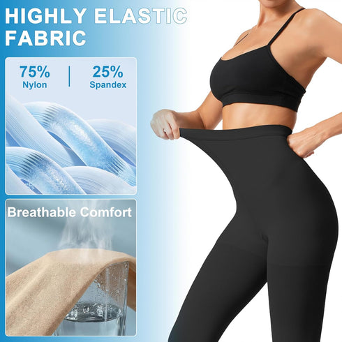 Tinojye Men,20-30 mmhg Medical Compression Pantyhose for Women & Waist High Compression Stockings,Footless Graduated