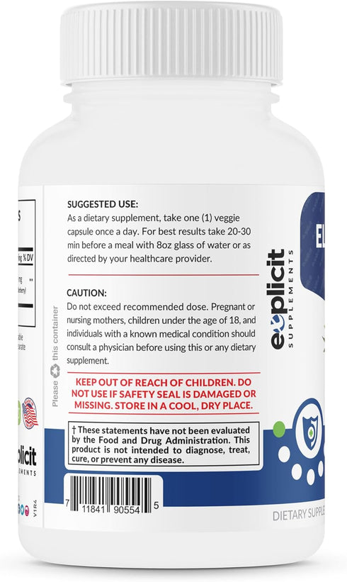 All Natural Elderberry Supplement - 1200mg Extra Strength Capsules for Immune Health, Made in USA