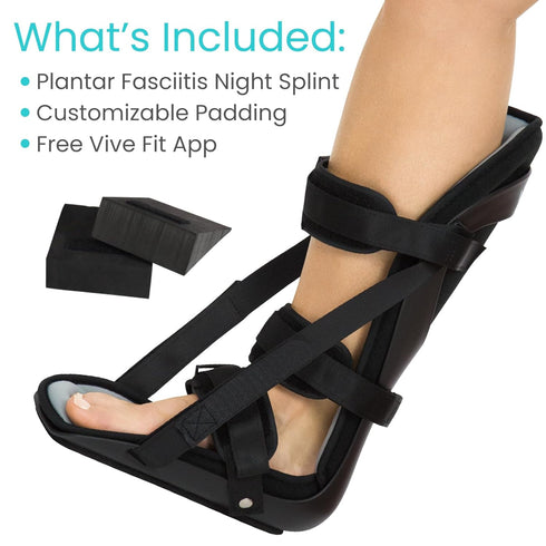 Plantar Fasciitis Night Splint by Vive, Best Medical Brace for Foot Pain, X-Large