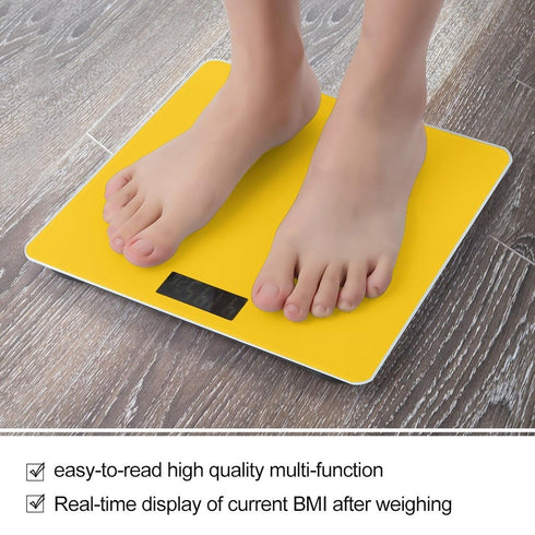 LZQPOEAS 400 Lb/180kg Milk Duck Yellow Smart Body Weight, Highly Accurate Digital Weighing Scale with Large LCD