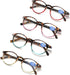 Reading Glasses for Women, Blue Light Blocking Spring Hinge Readers with Pouches (4 Pairs Mix Color)