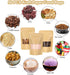 Blisstime 50 Pack Kraft Paper Stand Up Pouches with Matte Window and Tear Notch Resealable Bags (3.5 X 5.5 Inches)