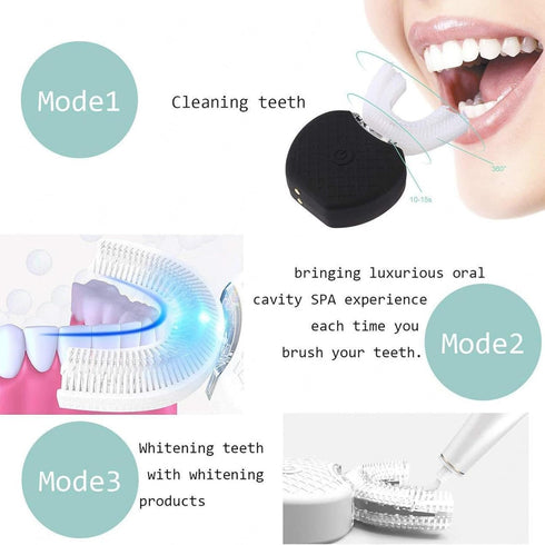 VIDECOR 360 100% Automatic Electric Toothbrush for Adults, Degree Ultrasonic Electric Toothbrush, Food Graded Silicone