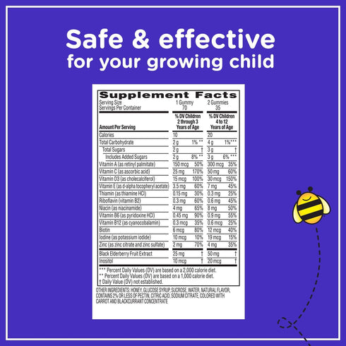 Zarbee's Complete Kids Multivitamin Gummies, 70 Count, Immune Support with Vitamin A, C, D3, E, B-complex