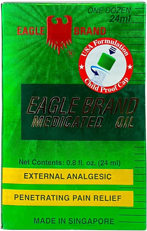 Eagle Brand Natural Medicated Oil, 3 Individual Bottles (0.8oz each)