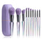 Oneleaf Makeup Brushes 10 Pcs Premium Synthetic Bristles Kit, Kabuki Foundation Blending Brushes with Crystal Handle