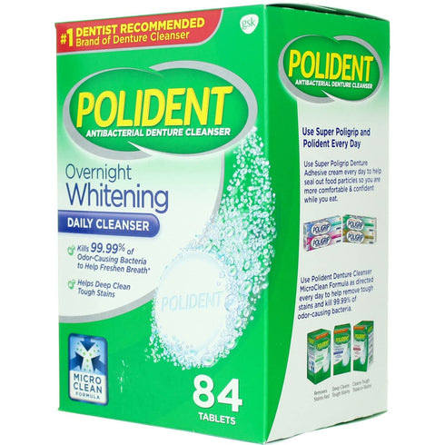 Polident Overnight, 84 Count (Pack of 2)