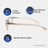 Readerest Blue Light Blocking Glasses, Thin Reflective Lens, Anti-Glare Eyeglasses