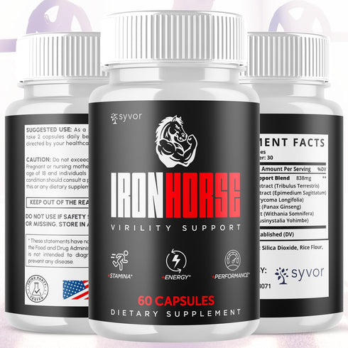 Syvor (60 Iron Horse Supplement Pills, Official Iron Horse Pills for Men with All Natural Ingredients, Advanced