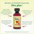 CHILDLIFE ESSENTIALS Liquid Zinc Plus for Kids - Immune Support Supplement Drops, Mango Strawberry, 4 Fl Oz