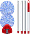 Spin Mop Replacement Head Compatible with O-Cedar RinseClean 2 Tank, 2 Microfiber Refills + Mop Stick (30-58")