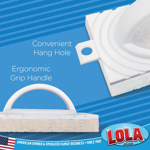 Lola Products All Purpose Scrubber Bath and Tile Scrubber Light Duty, Non-Scratch Comfortable Finger Grip Handle Easy To Use Various Surface Cleaner Scrubs Gently Yet Effective 6 Pack