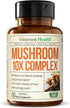 10-in-1 Mushroom Powder Supplement - Lion’s Mane, Reishi, Cordyceps, Chaga & more, 60 Turkey Tail Capsules
