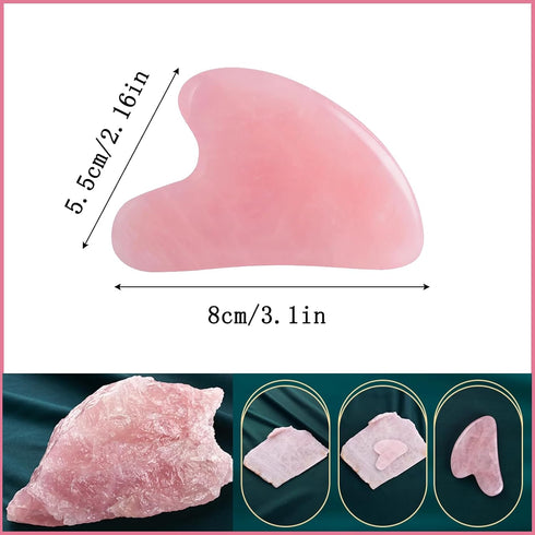 YAMHOHO Gua Sha Jade Stone Gua Sha Massage Tool, Guasha Tool for Face and Body Skin Massage. Tools for SPA Acupuncture