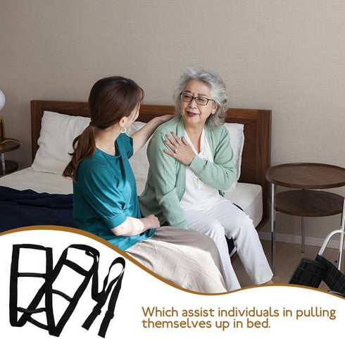 SOPOTUTU Bed Ladder Assist Strap for Elderly and Patients Pull up Support Device with Cushioned Hand Grips for Safe