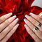 Hypnaughty 24 Pcs Modern Glittery French Luxury Coffin Press On Nails with Holographic Design