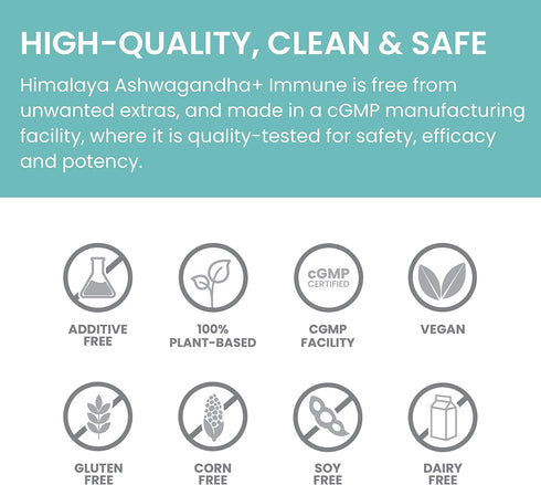 Himalaya Ashwagandha+ Immune - Ashwagandha, Elderberry, Zinc & Vitamin C for Active Immune Support, 60 Capsules
