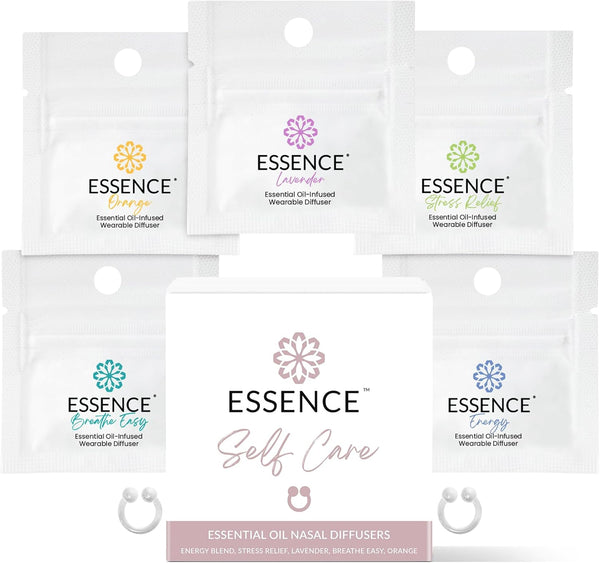 Essence Nasal Diffuser Self Care Bundle Essential Oil Silicone Nose Rings for