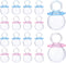 SEWCHICS 24pcs Shower Candy Favor Boxes, Mini Pacifier Treat Containers, Blue Pink Keepsake