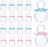SEWCHICS 24pcs Shower Candy Favor Boxes, Mini Pacifier Treat Containers, Blue Pink Keepsake