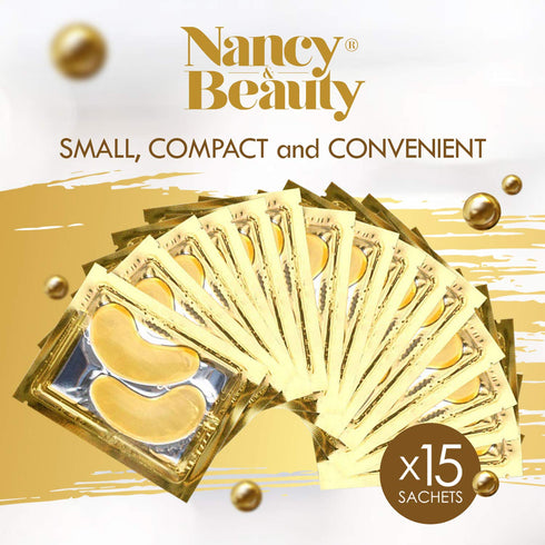 Under Eye Patches - 24K Gold Mask for Dark Circles, Anti-Wrinkle Treatment, Collagen Patch & Gel Pads, 20 Pairs