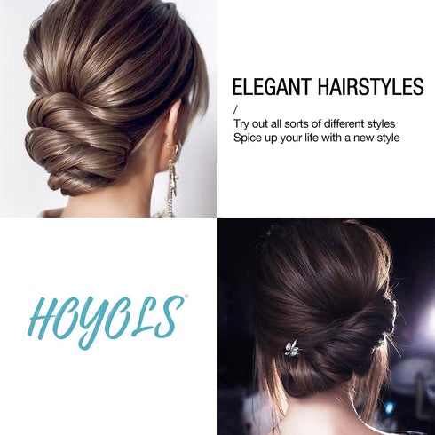 HOYOLS U Shaped Assorted Size Hair Bobby Pins, Metal Bun Clips with Ball Tips for Women Girls, 150 Count Bulk Pack