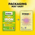 Vitron-C High Potency Iron Supplement, Immune Support, 125mg Vitamin C, 60 Count, Pack of 1