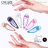 RC ROCHE ORNAMENT 6 Pcs Women's Classic Alligator Hair Clip Barrette - Small Transparent Multicolor Plastic Clamp