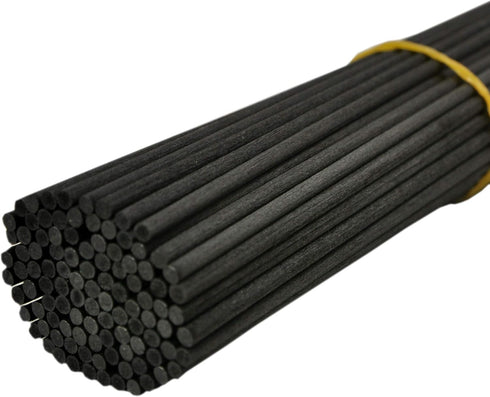 Ougual 100 Pieces Fiber Reed Diffuser Replacement Refill Sticks (11" x 3mm, Black)