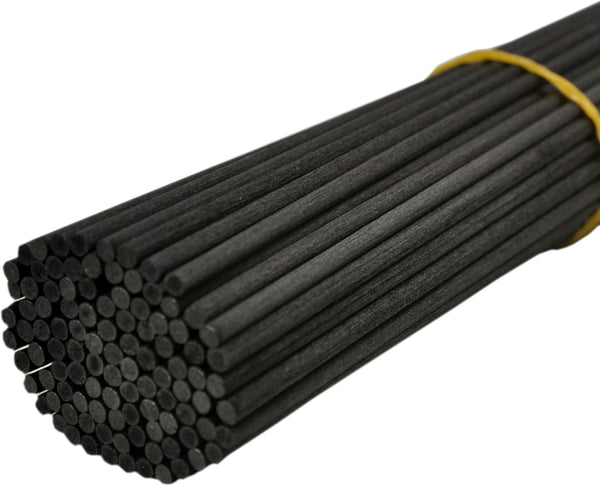 Ougual 100 Pieces Fiber Reed Diffuser Replacement Refill Sticks (11" x 3mm, Black)