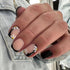 Press on Nails Short Square Black French Fake Nails, 24 Pcs Full Cover with Designs for Women and Girls.