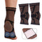 Copper Ankle Joint Brace, Compression Sleeve for Achilles Tendon and Plantar Fasciitis Pain Relief, Black, Large