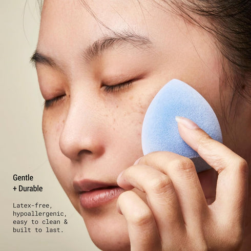 JUNO & Co. Microfiber Sponge, Latex-Free, Dual Layer Technology, Flawless Makeup Blender for Foundations