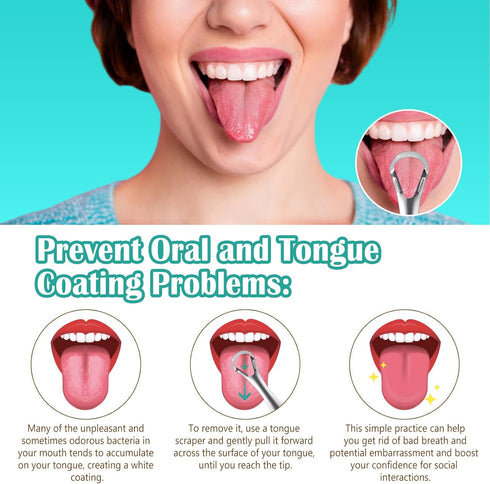 Coconut Pulling Oil, Ayurvedic Mint Oil Pulling Mouthwash with Tongue Scraper, 8 Fl. Oz for Fresh Breath & Healthy Gums