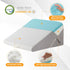 Bed Wedge Pillow for Sleeping, 9&12 Inch Adjustable Memory Foam Triangle Pillow for Back Pain Relief, White/Grey