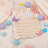 lasuroa Butterfly Daisy Hello World Newborn Sign, Wooden Baby Birth Announcement Board Newborn Welcome Decoration