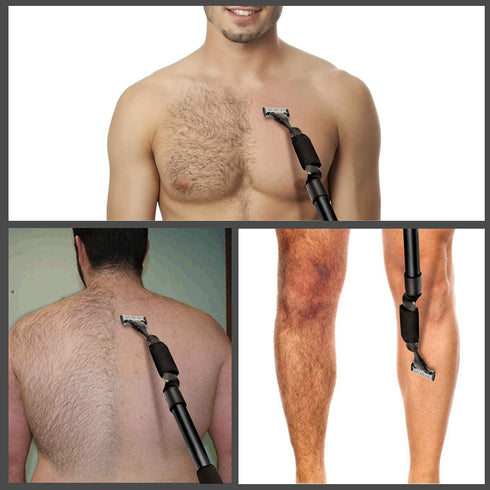 Razor Extension Shaver Handle, Adjustable Length Groomer for Leg and Body, Hair Brush Handle for Wet or Dry Brushing