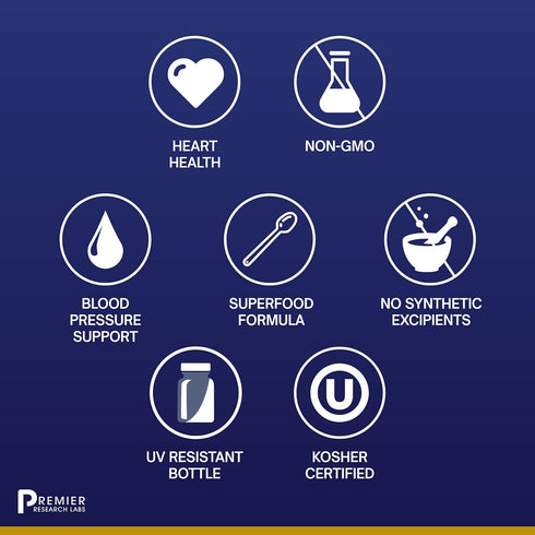 Premier Research Labs BP Complex - 60 Plant-Source Capsules for Heart Health with Garlic, Hawthorn, Olive Leaf & Reishi