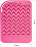 Large Size 11" X 7.5" Heat Resistant Silicone Travel Mat - Anti-Heat Pad for Hair Styling Tools, Baby Pink