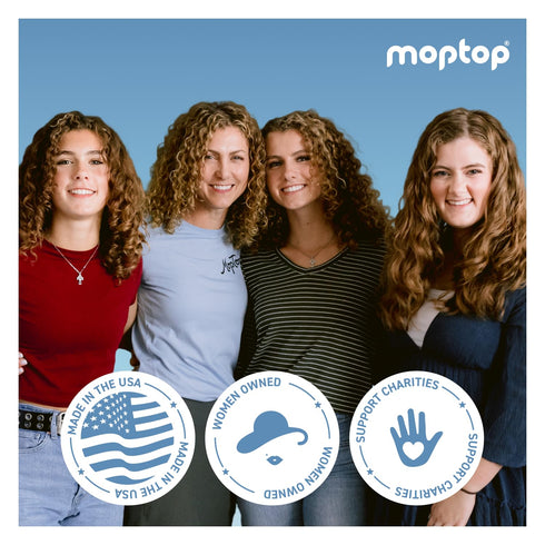 MopTop Daily Curly Hair Conditioner - 8 oz Bamboo, Moisturizer for Dry, Damaged Hair & Frizz Reduction