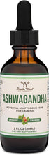 Double Wood Ashwagandha Organic Drops for Stress Relief (1,200mg, 60 Servings) - Adrenal Support, Cortisol Manager